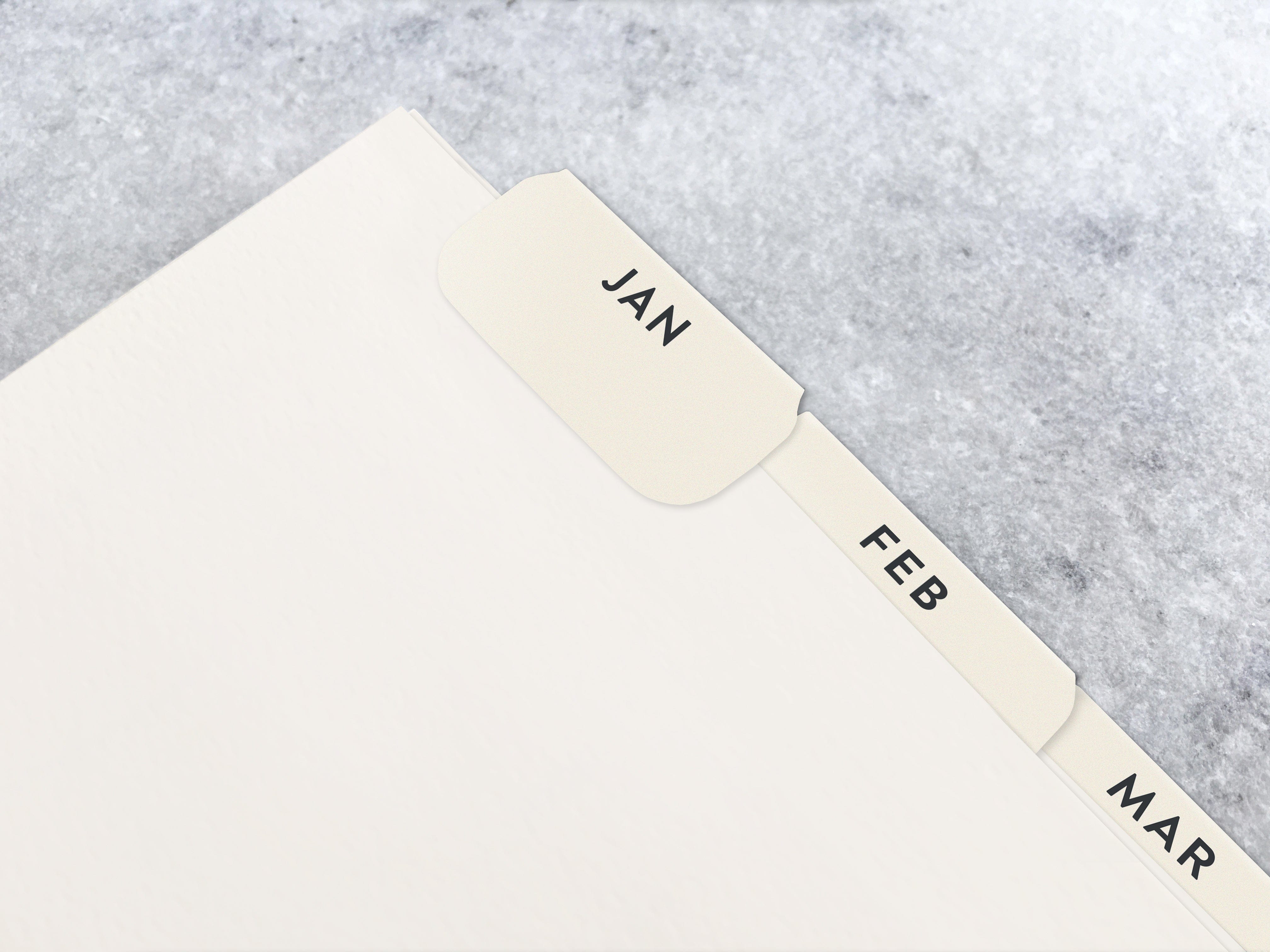 Favorite Story Planner Tabs Set of 12 Planner Tabs - Ivory